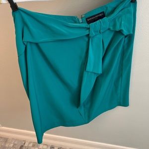 Knee length sea green skirt